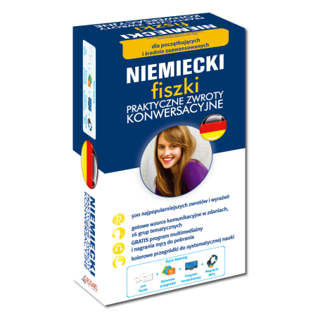 Niemiecki fiszki Praktyczne zwroty konwersacyjne (500 fiszek + program i nagrania do pobrania)