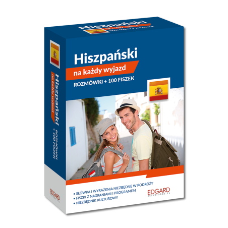 Pakiet. Hiszpański na każdy wyjazd. Rozmówki + 100 fiszek