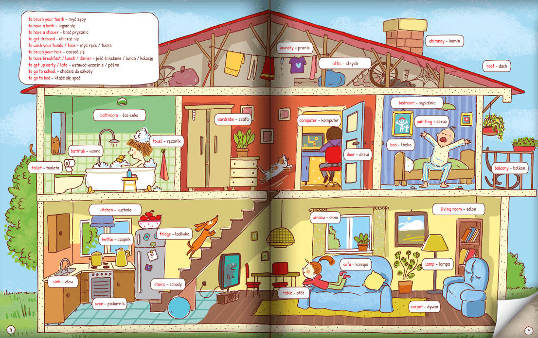 Pięknie ilustrowana książka do nauki angielskich słówek dla dzieci!