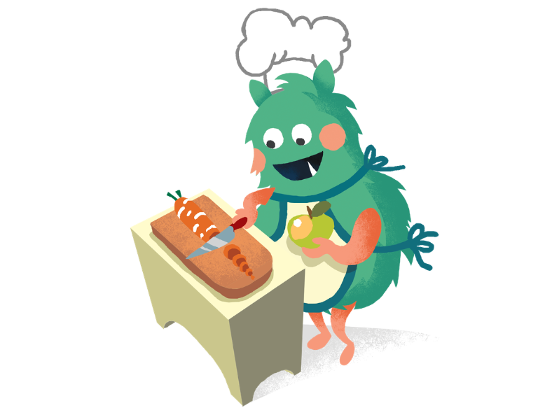 Ptyś – kucharz i opiekun z Bazgroplanety, ekspert od zdrowego żywienia