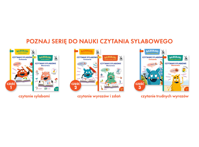 Bazgraki do nauki czytania metodą sylabową – seria produktów