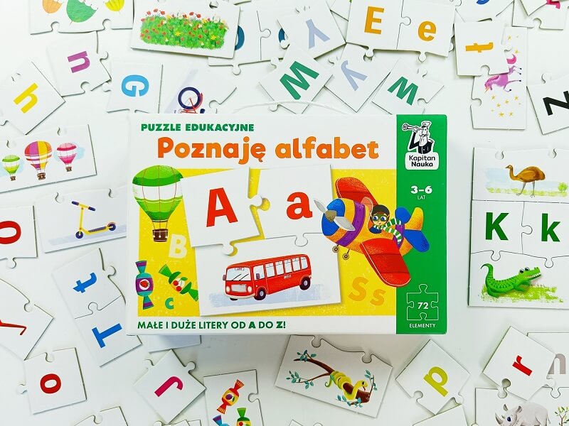 Puzzle edukacyjne. Poznaję alfabet | Nauka liter od A do Z!