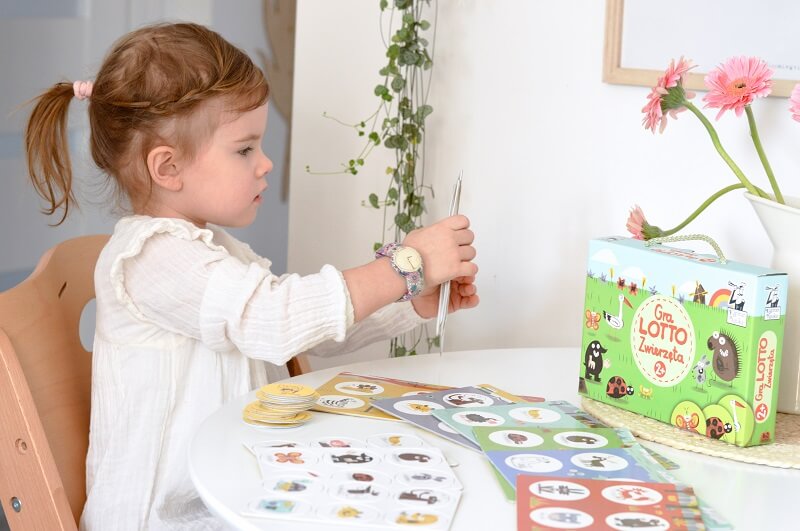 Gra Loteryjka. Zwierzęta 2+ (plansze + żetony) | Pierwsza gra dla najmłodszych dzieci!