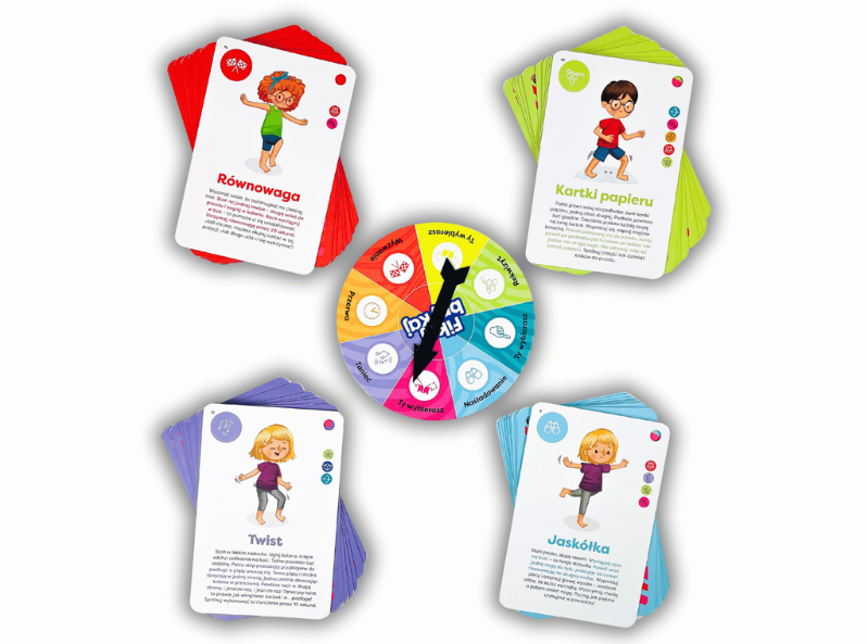 Fikaj, brykaj! – gra ruchowa Kapitana Nauki z kartami zadań i kołem losującym