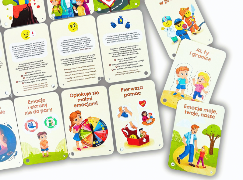 Karty Emocje Kapitana Nauki - gra edukacyjna do nauki rozpoznawania uczuć dla dzieci