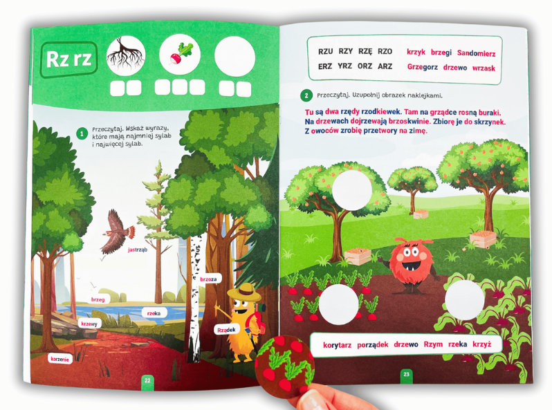 Bazgraki czytają trudne wyrazy – Elementarz do nauki dwuznaków, głosek nosowych i zmiękczeń