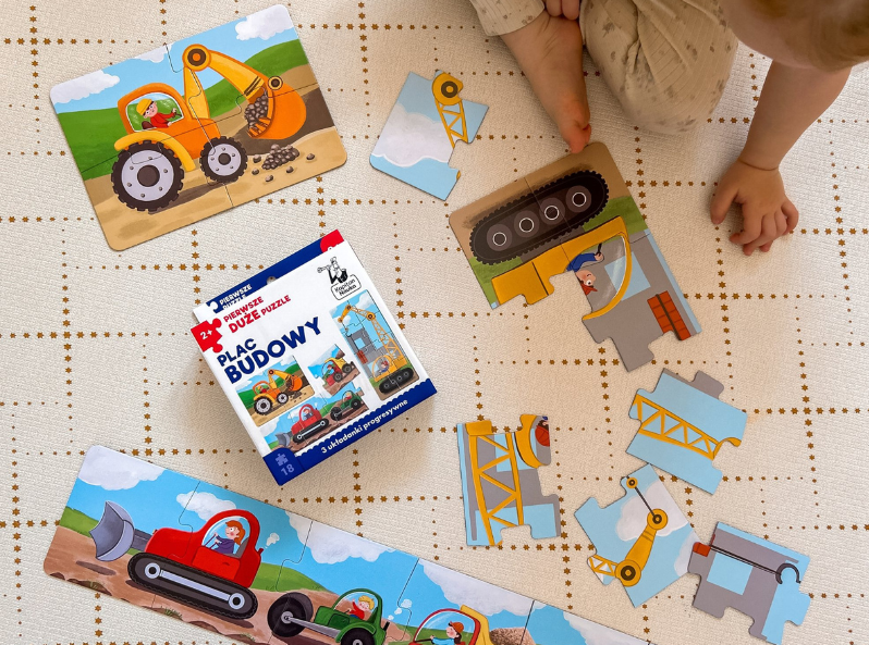Plac budowy – pierwsze duże puzzle dla dzieci od 2 lat