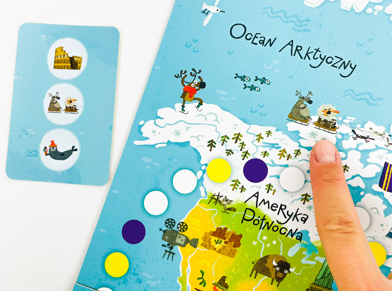 Gra edukacyjna Świat – zbliżenie na planszę