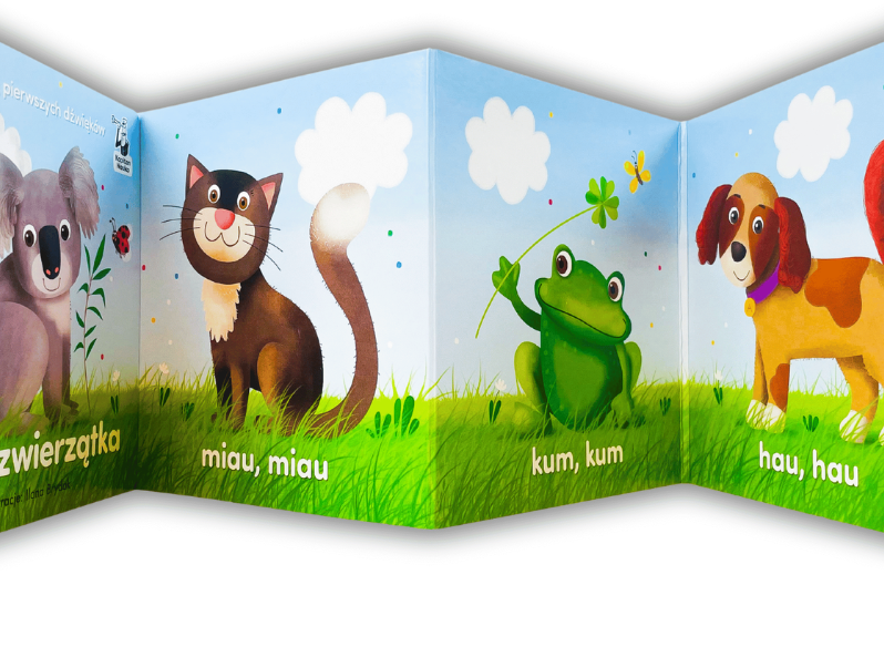 Kolorowa harmonijka ze zwierzętami ze zestawu Mój pierwszy rok