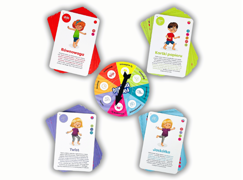 Fikaj, brykaj – gra ruchowa od Kapitana Nauki, karty ćwiczeń dla dzieci 4+