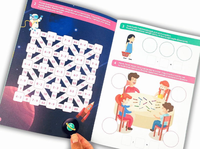 EDUseria. Mnożenie i dzielenie. Ćwiczenia dla dzieci 6+ – książeczka z ćwiczeniami do nauki dzielenia