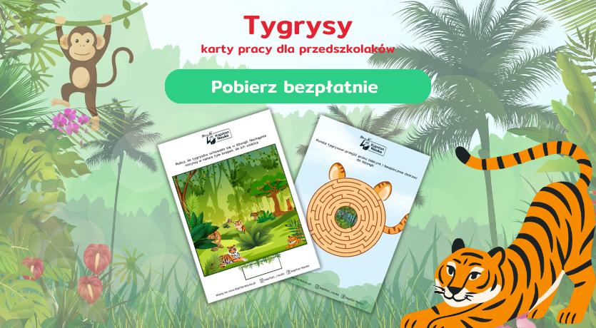 Karty pracy na Światowy Dzień Tygrysa do pobrania Kapitan Nauka
