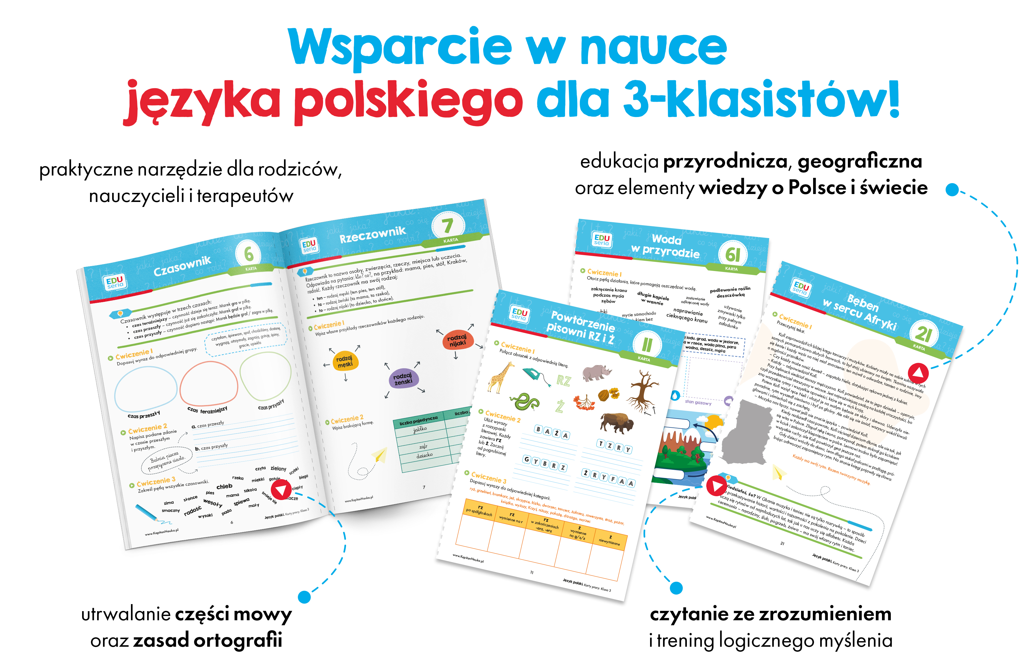 Środek EDUseria. Język polski. Karty pracy. Klasa 3