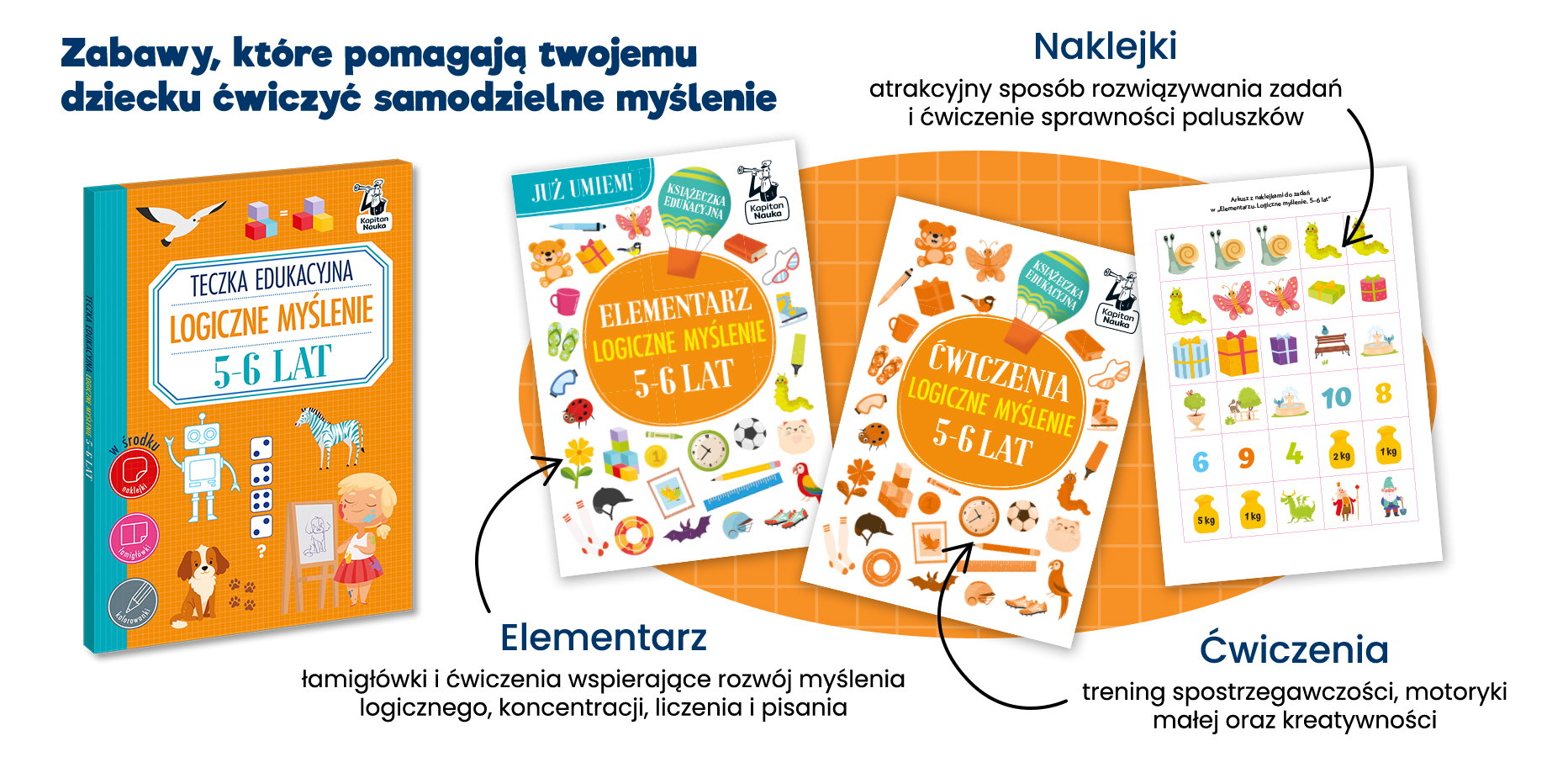 Wizualizacja środek Teczka edukacyjna. Logiczne myślenie. 5–6 lat