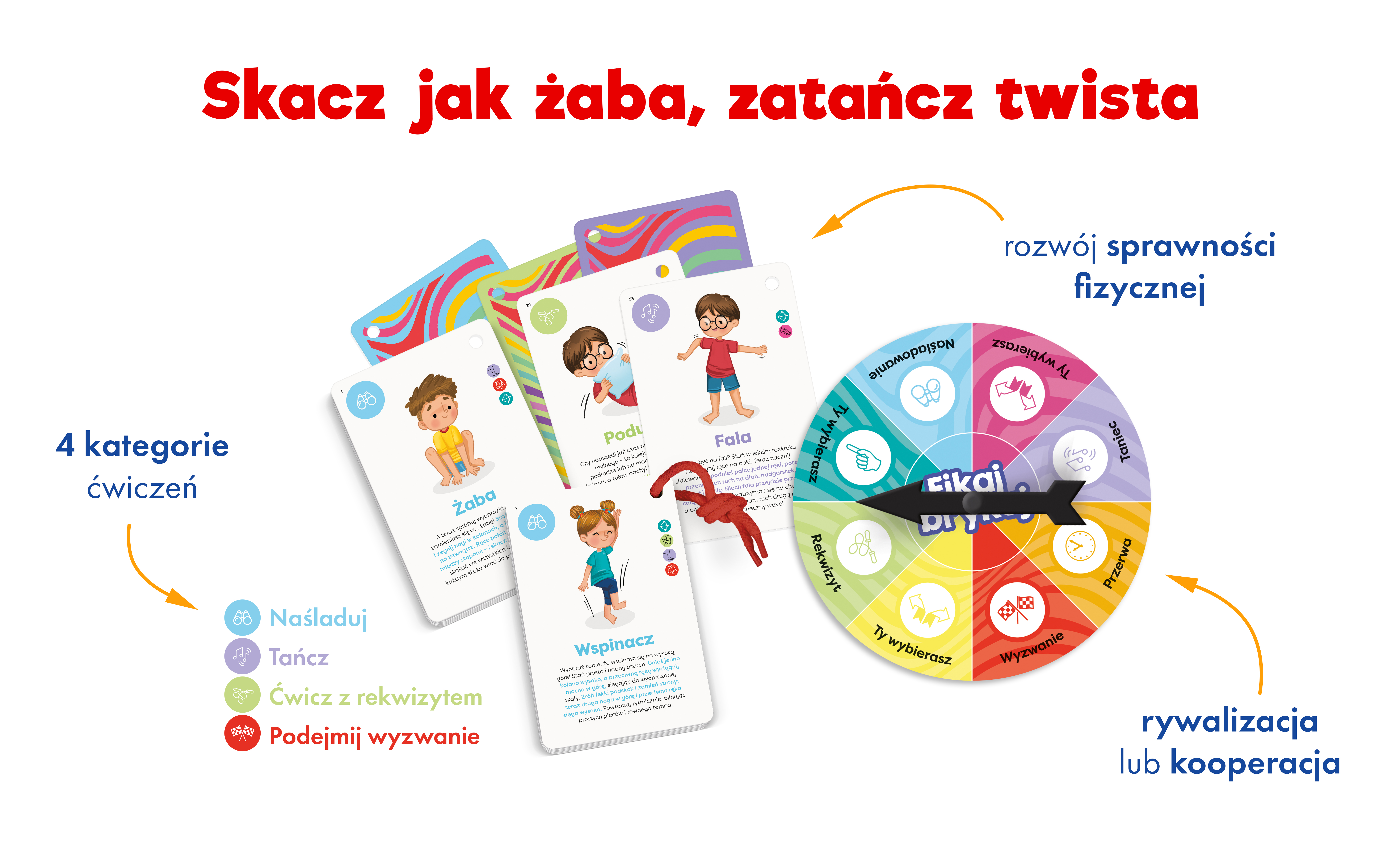 Środek gry ruchowej Fikaj, brykaj Kapitan Nauka