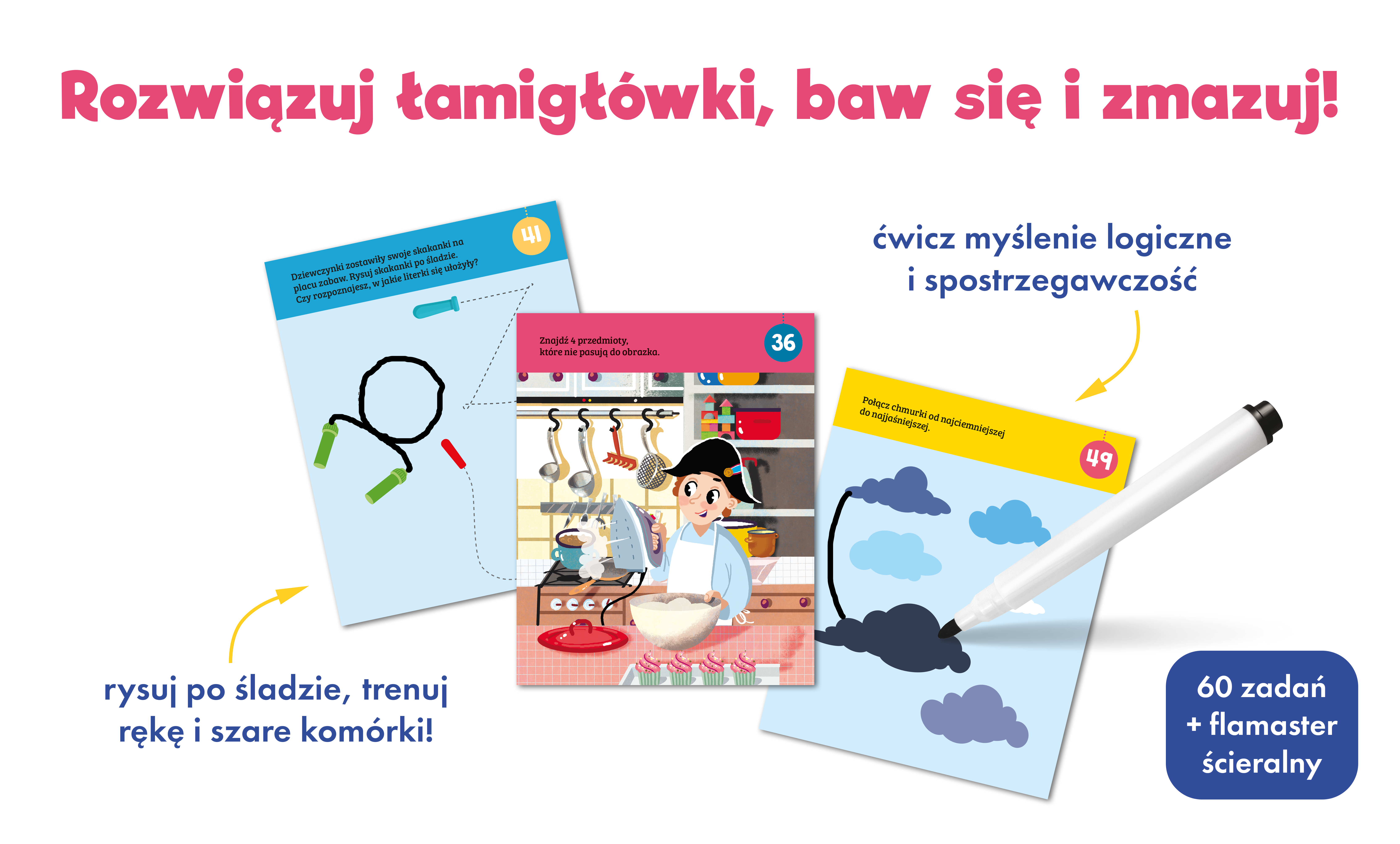 Wizualizacja Gryzmołki. Łamigłówki Kapitan Nauka