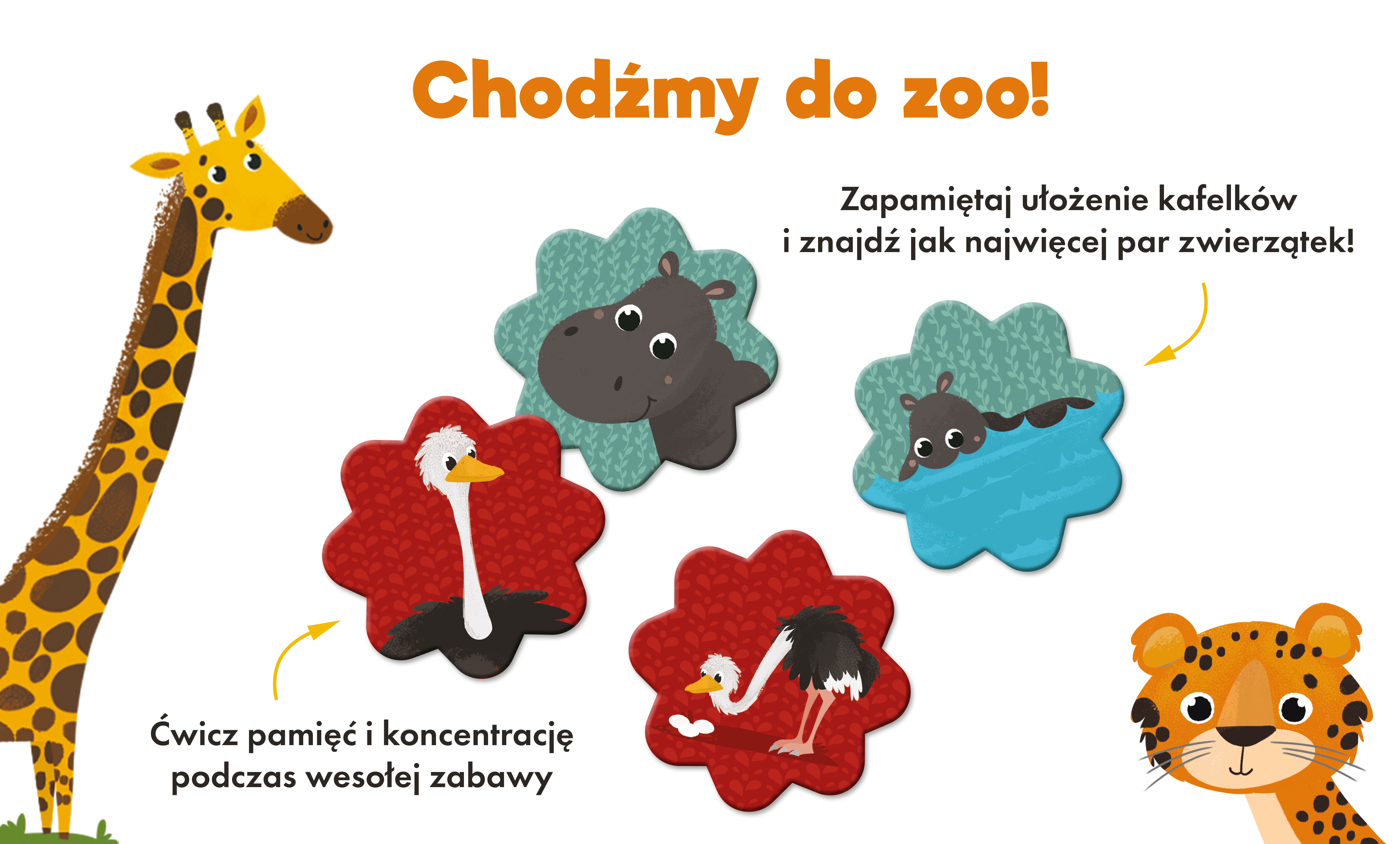 Środek Zwierzęta w zoo. Memory Kapitan Nauka