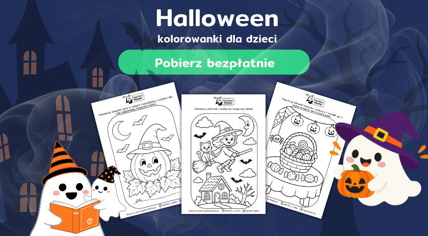 DarmoweKolorowanki Halloween do druku dla dzieci do pobrania Kapitan Nauka