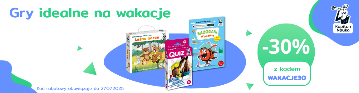 Promocja na gry wakacyjne Kapitan Nauka