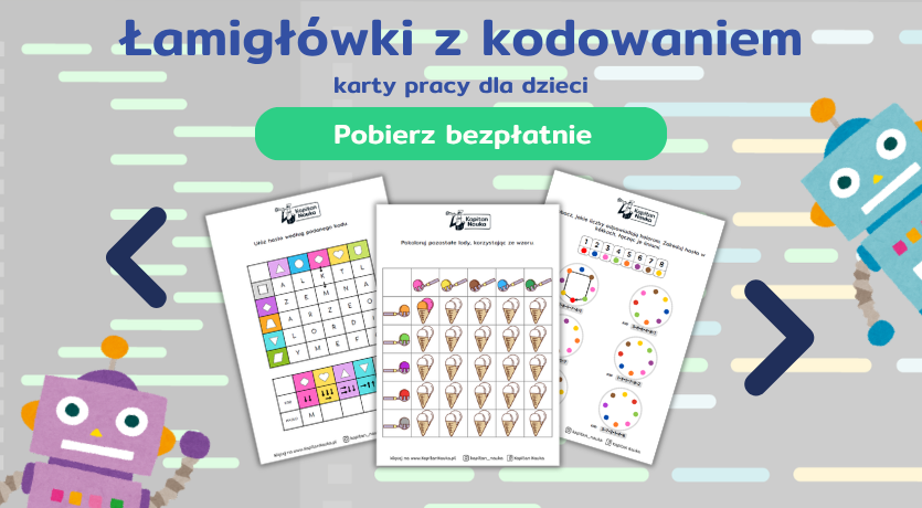 Darmowe karty pracy z kodowaniem do pobrania Kapitan Nauka