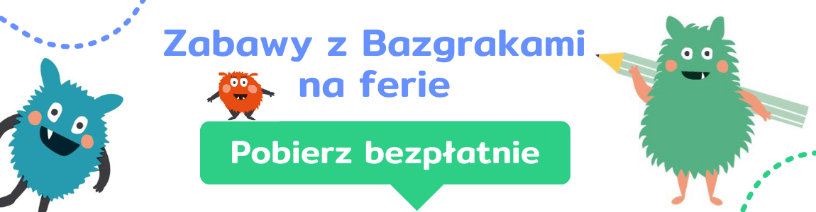 Darmowe zagadki do pobrania dla dzieci - wesołe zabawy z Bazgrakami