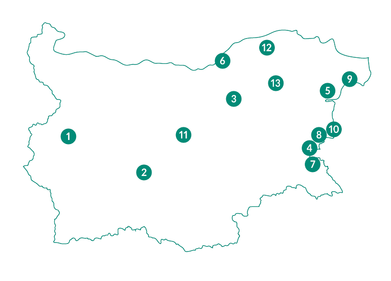 Mapa Bułgarii - wakacje w Bułgarii, język bułgarski i rozmówki bułgarksie dla turysty