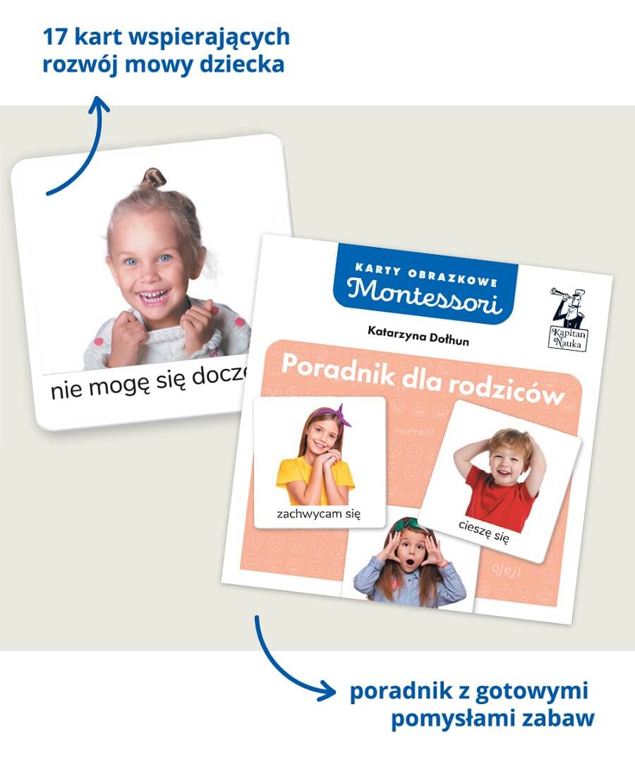 Montessori. Karty obrazkowe Emocje (2-5 lat). Kapitan Nauka - środek
