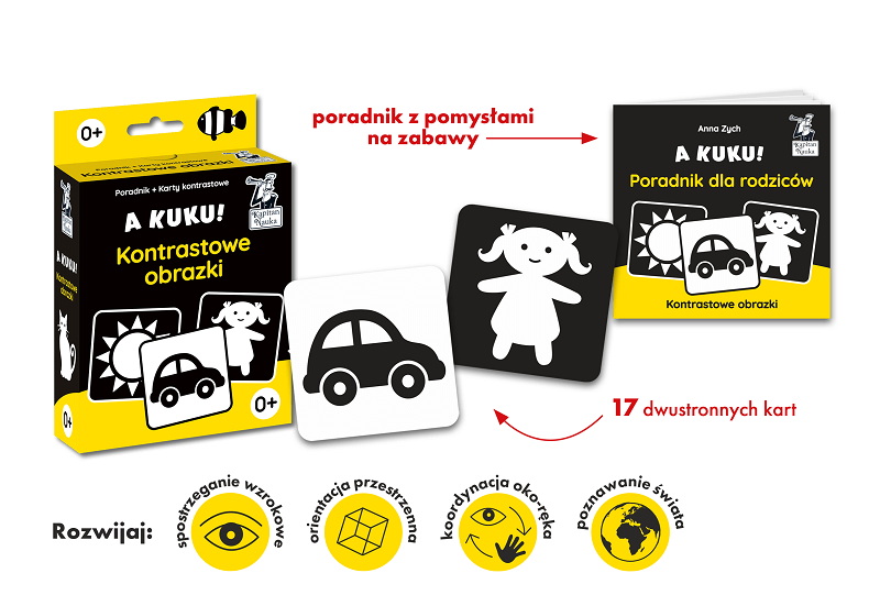 A kuku! Kontrastowe obrazki (Poradnik + karty obrazkowe). Kapitan Nauka - wizualizacja