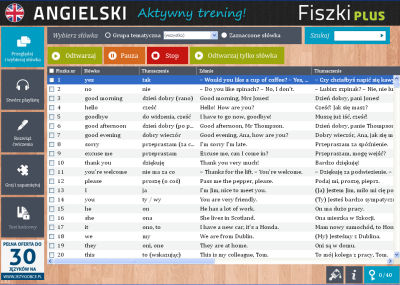 Angielski Fiszki PLUS dla początkujących 1 - ćwiczenie 1