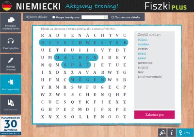 Niemiecki Fiszki PLUS dla początkujących 1 - ćwiczenie 3