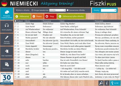 Niemiecki Fiszki PLUS dla początkujących 2 - ćwiczenie 1