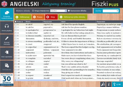 Angielski Fiszki PLUS dla średnio zaawansowanych 1  - ćwiczenie 1