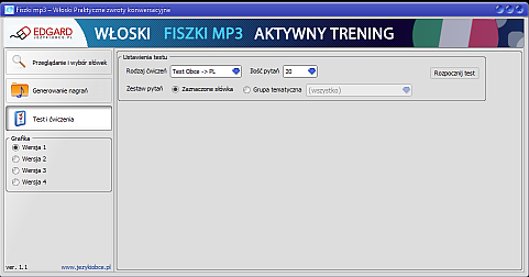 Włoski fiszki Praktyczne zwroty konwersacyjne - nauka słówek włoski