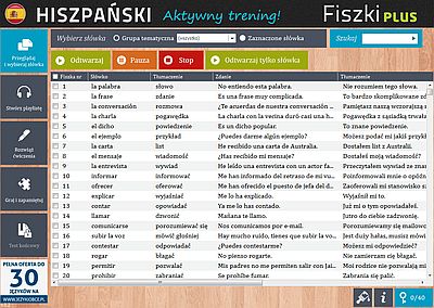 Hiszpański Fiszki PLUS dla początkujących 2 - ćwiczenie 1