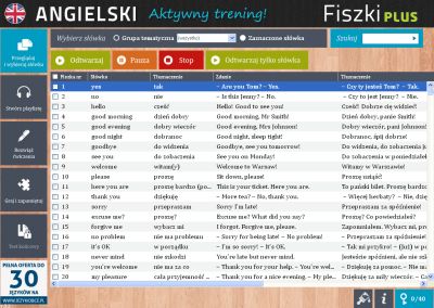 Angielski Fiszki PLUS Zwroty konwersacyjne dla początkujących - ćwiczenie 1