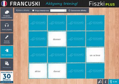 Francuski Fiszki PLUS dla początkujących 1 - ćwiczenie 1