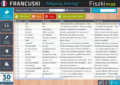 Francuski Fiszki PLUS dla początkujących 1 - ćwiczenie 3