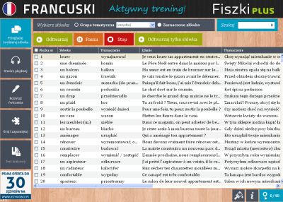 Francuski Fiszki PLUS dla początkujących 2 - ćwiczenie 1