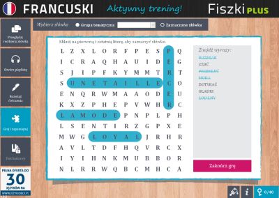 Francuski Fiszki PLUS dla początkujących 3 - ćwiczenie 1