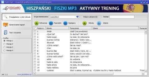 słówka hiszpański