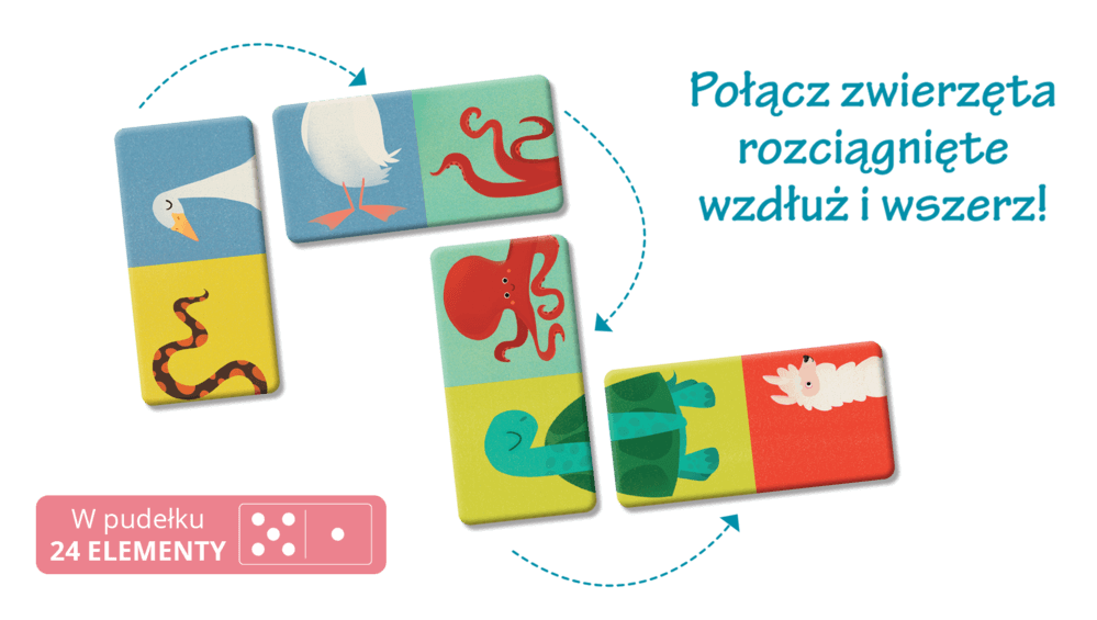 Domino obrazkowe dla dzieci - Jakie to zwierzę?