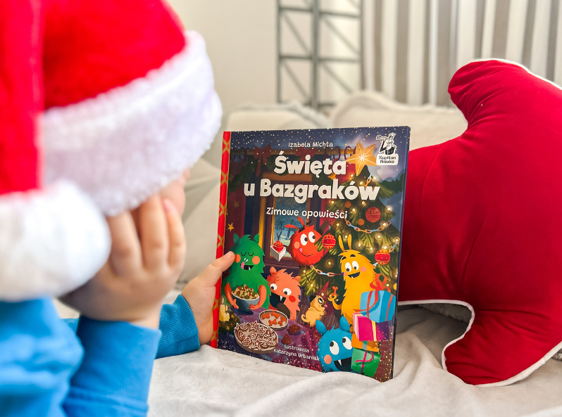 Święta u Bazgraków. Zimowe opowieści - pierwsza książka Bazgraków w twardej oprawie z opowiadaniami autorstwa Izabeli Michty