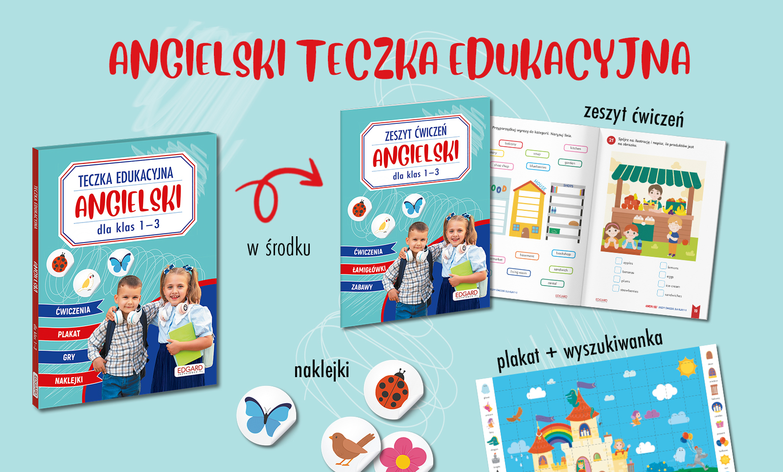 Środek Angielski. Teczka edukacyjna. Dla klas 1–3 Języki Obce