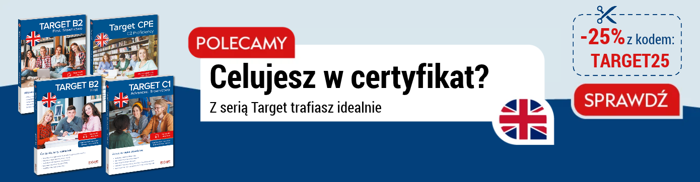 Materiały do egzaminów 25% taniej z kodem: TARGET25
