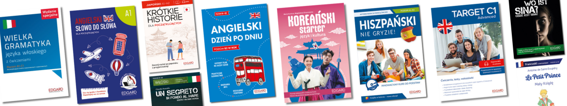 Współpraca z wydawnictwem Edgard - na zdjęciu okładki książek wydawnictwa