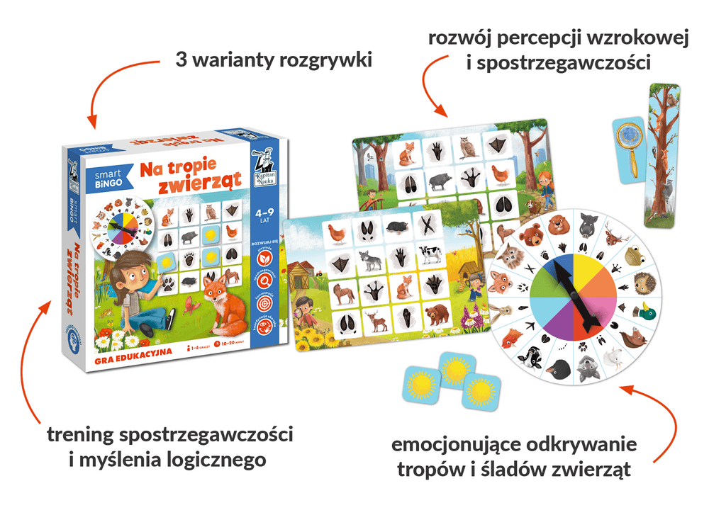 Na tropie. Smart bingo - gra edukacyjna dla dzieci