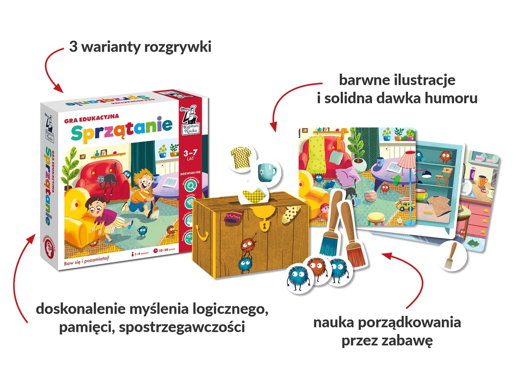 Sprzątanie. Gra edukacyjna - gra dla dzieci w wieku 3-7 lat