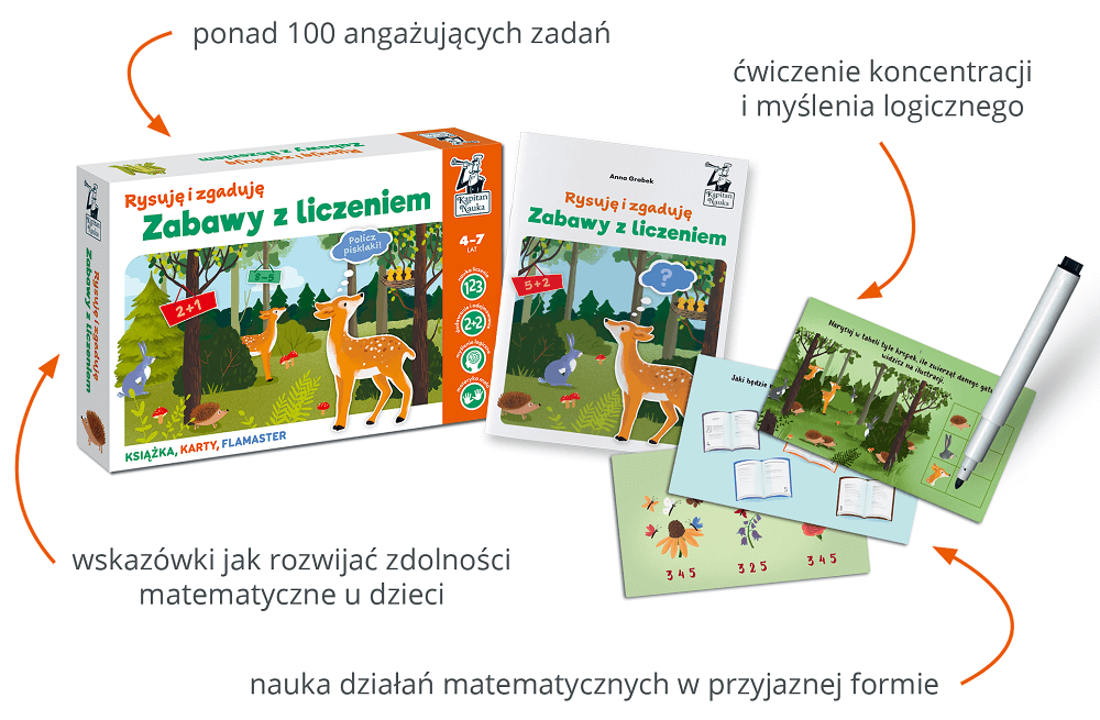 Zabawy z liczeniem. Rysuję i zgaduję (4-7 lat) - pomysłowe zagadki dla najmłodszych